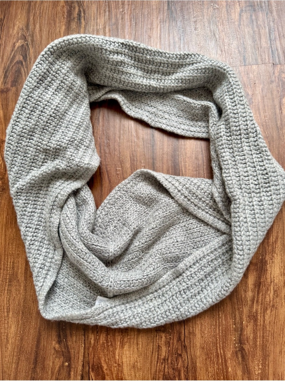 J. Crew Heather Gray Knit Infinity Scarf